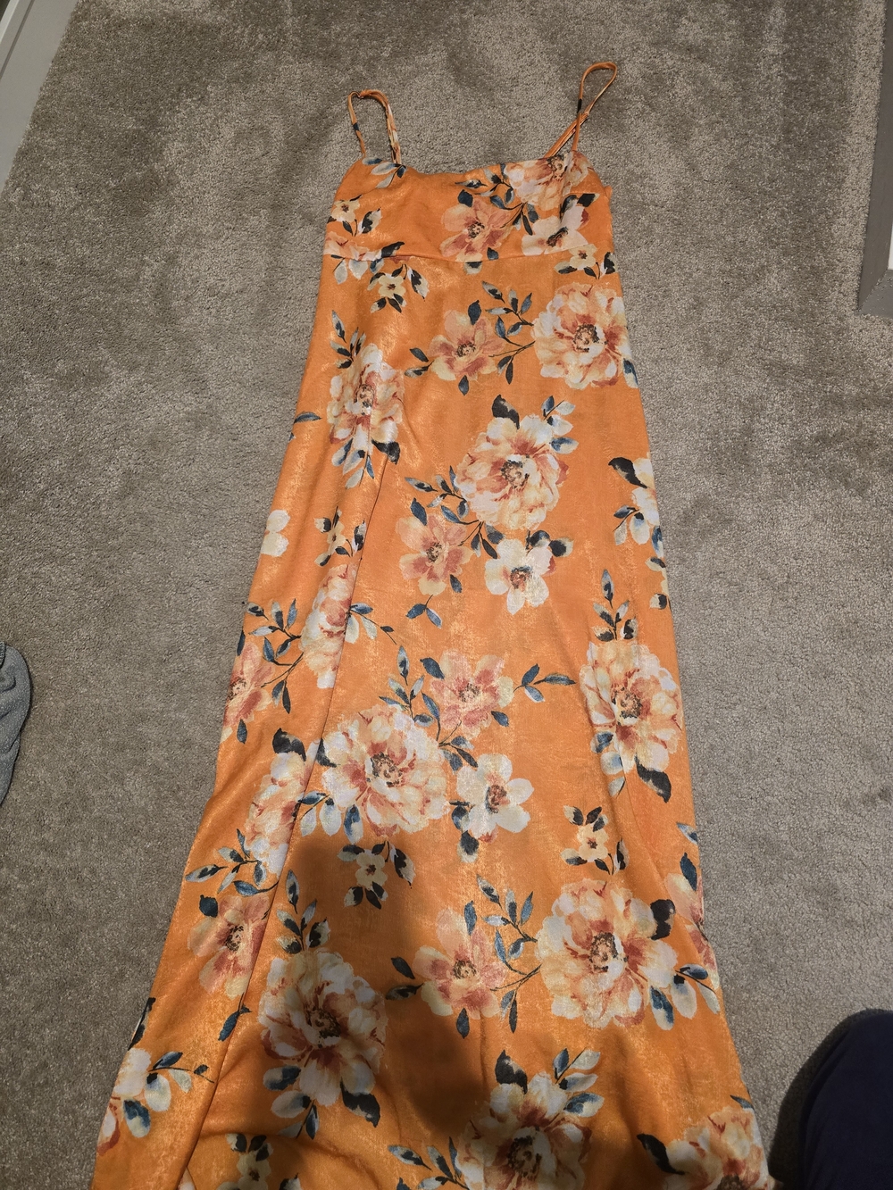 Altar'd State Orange Floral Maxi Dress